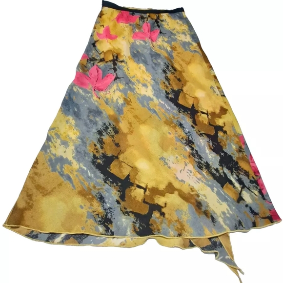 Dress-U by Sharon multicolor 2 Pc lined asymmetrical Maxi Dress/Sleeveless top - Picture 8 of 11